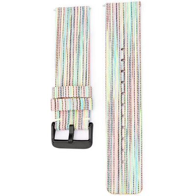INF Regenbogen-Canvas-Uhrenarmband mit schwarzer Schnalle 20 mm INF Regenbogen-Canvas-Uhrenarmband mit schwarzer Schnalle 20 mm