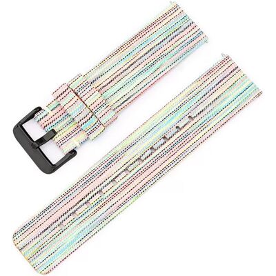 INF Regenbogen-Canvas-Uhrenarmband mit schwarzer Schnalle 14 mm INF Regenbogen-Canvas-Uhrenarmband mit schwarzer Schnalle 14 mm