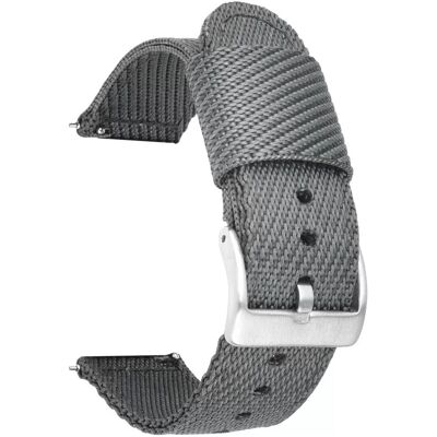 INF Stylischer 24/22/20/18mm Nylon Uhrenarmband Ersatz Silber 20 mm INF Stylischer 24/22/20/18mm Nylon Uhrenarmband Ersatz Silber 20 mm