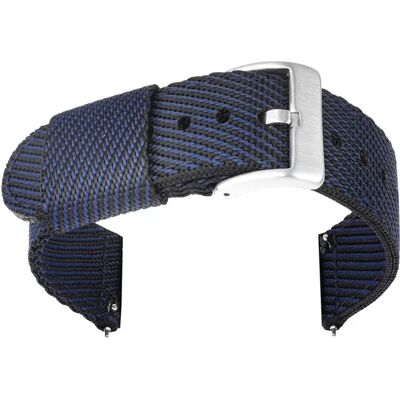 INF Nylon Uhrenarmband mit schwarzer Schnalle - 24/22/20/18mm Silber 18 mm INF Nylon Uhrenarmband mit schwarzer Schnalle - 24/22/20/18mm Silber 18 mm