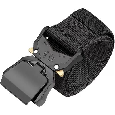 INF Taktischer Cobra-Gürtel für Herren, Militärgürtel aus Nylon mit Schnellverschluss Schwarz INF Taktischer Cobra-Gürtel für Herren, Militärgürtel aus Nylon mit Schnellverschluss Schwarz