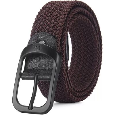 INF Herren Elastischer Gewebter Gürtel 105cm Braun INF Herren Elastischer Gewebter Gürtel 105cm Braun