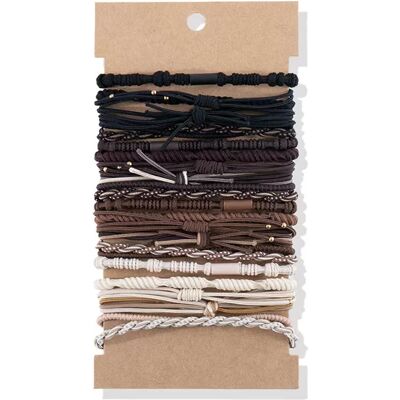 INF Boho Geflochtene Haargummis - 24er Pack Mehrfarbig 1 INF Boho Geflochtene Haargummis - 24er Pack Mehrfarbig 1