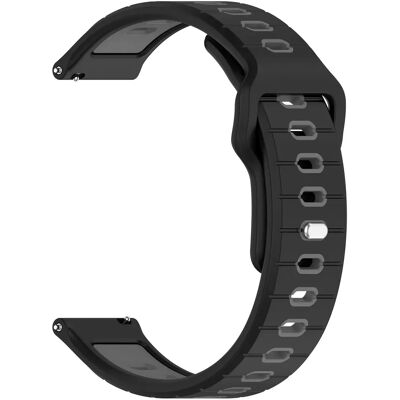 INF Silikon-Uhrenarmband für Garmin Vivoactive 6 Schwarz+Grau INF Silikon-Uhrenarmband für Garmin Vivoactive 6 Schwarz+Grau