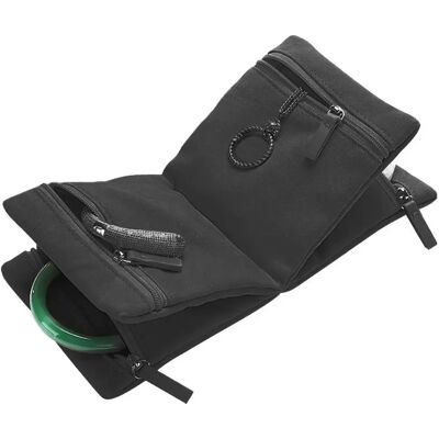 INF Eleganter Schmuck-Reißverschlussbeutel aus Samt - Schwarz, Kompaktes Design INF Eleganter Schmuck-Reißverschlussbeutel aus Samt - Schwarz, Kompaktes Design