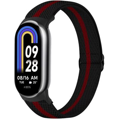 INF Elastisches Nylon-Uhrenarmband für Xiaomi 8/9 (14 mm) rot+schwarz INF Elastisches Nylon-Uhrenarmband für Xiaomi 8/9 (14 mm) rot+schwarz