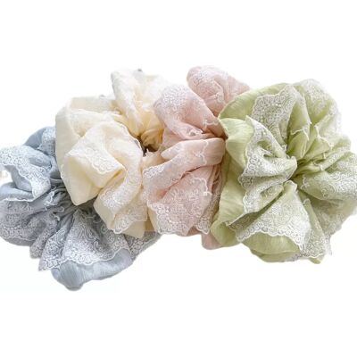 INF Elegante Spitzen-Scrunchies: Haar-Accessoire-Set im französischen Stil INF Elegante Spitzen-Scrunchies: Haar-Accessoire-Set im französischen Stil