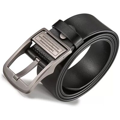 INF Herren PU Leder Gürtel 120cm, Vintage Design für Alltag und Business Schwarz INF Herren PU Leder Gürtel 120cm, Vintage Design für Alltag und Business Schwarz