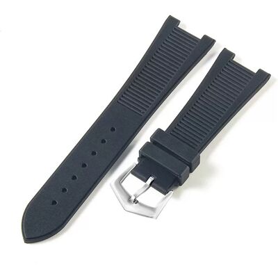 INF Silikon-Uhrenarmband kompatibel mit PP Patek Philippe Nautilus 5711 5712G Schwarz INF Silikon-Uhrenarmband kompatibel mit PP Patek Philippe Nautilus 5711 5712G Schwarz