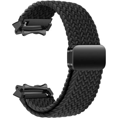 INF Elastisches geflochtenes magnetisches Uhrenarmband kompatibel mit Amazfit T-Rex 3 - Komfortables Nylonarmband Schwarz INF Elastisches geflochtenes magnetisches Uhrenarmband kompatibel mit Amazfit T-Rex 3 - Komfortables Nylonarmband Schwarz