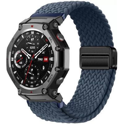 INF Elastisches geflochtenes magnetisches Uhrenarmband kompatibel mit Amazfit T-Rex 3 - Komfortables Nylonarmband Blau INF Elastisches geflochtenes magnetisches Uhrenarmband kompatibel mit Amazfit T-Rex 3 - Komfortables Nylonarmband Blau