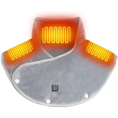 INF Wiederaufladbarer beheizter Halsschal und Schal – Elektrischer 3-Zonen-Heizwickel Grau INF Wiederaufladbarer beheizter Halsschal und Schal – Elektrischer 3-Zonen-Heizwickel Grau