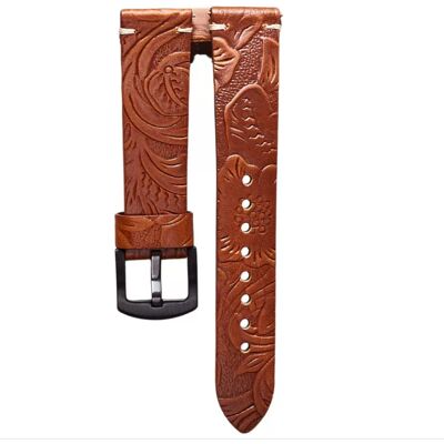 INF Geprägtes Echtlederarmband kompatibel mit Huawei GT2/3 Pro - Stilvolles Ersatzarmband Hellbraun INF Geprägtes Echtlederarmband kompatibel mit Huawei GT2/3 Pro - Stilvolles Ersatzarmband Hellbraun
