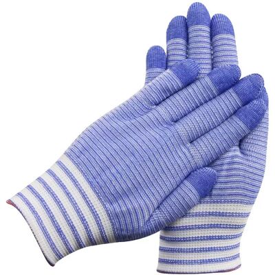 INF Nylon Arbeitshandschuhe - 200g Zebra Blau Muster, 12 Paar - Leicht & Abriebfest INF Nylon Arbeitshandschuhe - 200g Zebra Blau Muster, 12 Paar - Leicht & Abriebfest