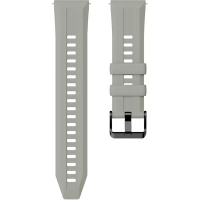 INF 22mm Silikon Ersatz Uhrenarmband kompatibel mit Huawei GT6 - Sportliches Design mit schwarzer Schnalle Grau INF 22mm Silikon Ersatz Uhrenarmband kompatibel mit Huawei GT6 - Sportliches Design mit schwarzer Schnalle Grau