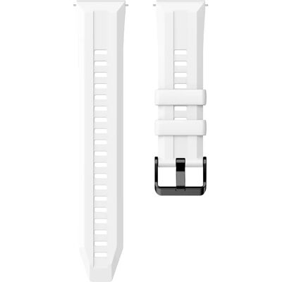 INF 22mm Silikon Ersatz Uhrenarmband kompatibel mit Huawei GT6 - Sportliches Design mit schwarzer Schnalle Weiß INF 22mm Silikon Ersatz Uhrenarmband kompatibel mit Huawei GT6 - Sportliches Design mit schwarzer Schnalle Weiß