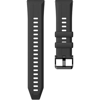INF 22mm Silikon Ersatz Uhrenarmband kompatibel mit Huawei GT6 - Sportliches Design mit schwarzer Schnalle Schwarz INF 22mm Silikon Ersatz Uhrenarmband kompatibel mit Huawei GT6 - Sportliches Design mit schwarzer Schnalle Schwarz