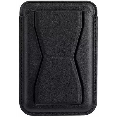 INF Faltbarer Handyhalter aus PU-Leder mit Kartenfach – Universelle Schmetterlings-Kartenhalter-Geldbörse Schwarz INF Faltbarer Handyhalter aus PU-Leder mit Kartenfach – Universelle Schmetterlings-Kartenhalter-Geldbörse Schwarz