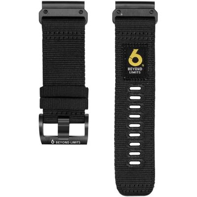 INF Schnellverschluss-Nylon-Uhrenarmband kompatibel mit Garmin Fenix 8/7X/6X/Epix Pro Schwarz 26 mm INF Schnellverschluss-Nylon-Uhrenarmband kompatibel mit Garmin Fenix 8/7X/6X/Epix Pro Schwarz 26 mm