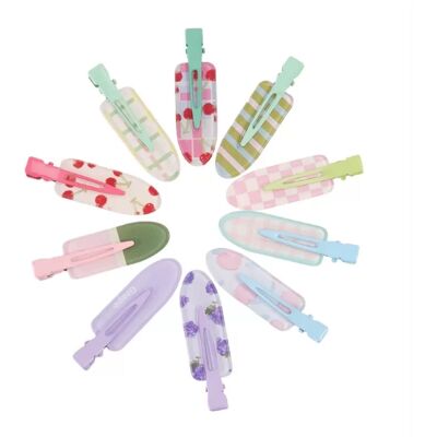 INF 10 Stk. Dopamin Bonbonfarbene, nahtlose Pony Haarspangen - Bunte Styling Accessoires INF 10 Stk. Dopamin Bonbonfarbene, nahtlose Pony Haarspangen - Bunte Styling Accessoires