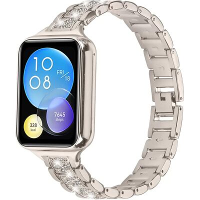 INF Elegantes Diamant-Edelstahl-Uhrenarmband kompatibel mit Xiaomi 8 Pro Beige INF Elegantes Diamant-Edelstahl-Uhrenarmband kompatibel mit Xiaomi 8 Pro Beige
