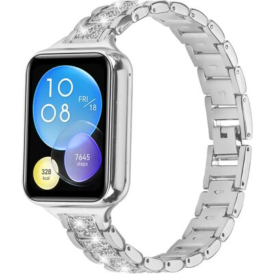 INF Elegantes Diamant-Edelstahl-Uhrenarmband kompatibel mit Xiaomi 8 Pro Silber INF Elegantes Diamant-Edelstahl-Uhrenarmband kompatibel mit Xiaomi 8 Pro Silber
