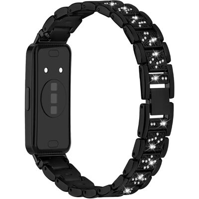 INF Schlankes Diamant-Edelstahl-Uhrenarmband kompatibel mit Huawei Band 8/9/10 Schwarz INF Schlankes Diamant-Edelstahl-Uhrenarmband kompatibel mit Huawei Band 8/9/10 Schwarz