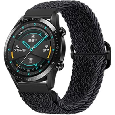 INF Gewebtes Nylon Uhrenarmband kompatibel mit Huawei GT5 Pro/Buds Schwarz 22 mm INF Gewebtes Nylon Uhrenarmband kompatibel mit Huawei GT5 Pro/Buds Schwarz 22 mm