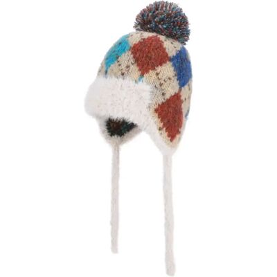 INF Warme Strickmütze mit Ohrenklappen - Thermomütze für den Winter im Freien Khaki + Rot INF Warme Strickmütze mit Ohrenklappen - Thermomütze für den Winter im Freien Khaki + Rot