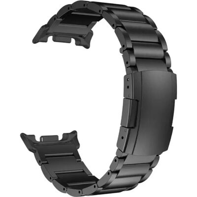 INF Titan Metall Uhrenarmband kompatibel mit Samsung Watch Ultra 2/Ultra 1 - Drei-Perlen-Schildkröten-Schnalle Schwarz INF Titan Metall Uhrenarmband kompatibel mit Samsung Watch Ultra 2/Ultra 1 - Drei-Perlen-Schildkröten-Schnalle Schwarz