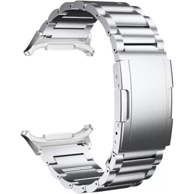 INF Titan Metall Uhrenarmband kompatibel mit Samsung Watch 8/8 Classic – Schildkrötenverschluss Design Silber INF Titan Metall Uhrenarmband kompatibel mit Samsung Watch 8/8 Classic – Schildkrötenverschluss Design Silber