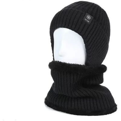 INF Winter Strickmütze und Schal Set für Herren - Warm & Schützend für Senioren Schwarz INF Winter Strickmütze und Schal Set für Herren - Warm & Schützend für Senioren Schwarz