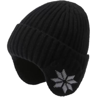 INF Winter Strickmütze mit Nackenwärmer für Herren - Ohrenschutz Mütze Schwarz INF Winter Strickmütze mit Nackenwärmer für Herren - Ohrenschutz Mütze Schwarz