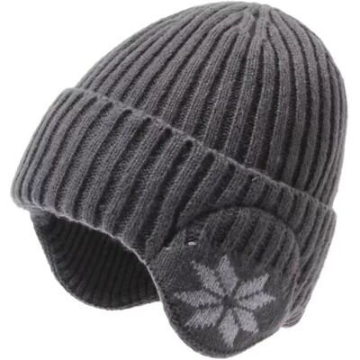 INF Winter Strickmütze mit Nackenwärmer für Herren - Ohrenschutz Mütze Grau INF Winter Strickmütze mit Nackenwärmer für Herren - Ohrenschutz Mütze Grau