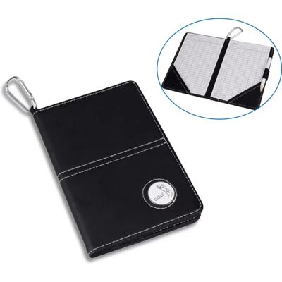 INF Premium Golf Scorecard Halter aus PU-Leder mit Icon, Score Cards & Stift - 16x11cm Schwarz INF Premium Golf Scorecard Halter aus PU-Leder mit Icon, Score Cards & Stift - 16x11cm Schwarz