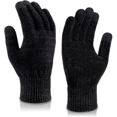 INF Gestrickte Touchscreen-Handschuhe - Einheitsgröße (1 Paar) Schwarz INF Gestrickte Touchscreen-Handschuhe - Einheitsgröße (1 Paar) Schwarz