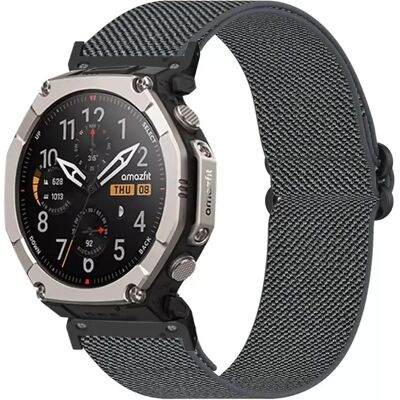 INF Ersatz-Nylon-Uhrenarmband, kompatibel mit Amazfit T-Rex Ultra 2 26mm - Elastische Faltschließe, 25cm x 2.4cm, Mehrere Farben Grau INF Ersatz-Nylon-Uhrenarmband, kompatibel mit Amazfit T-Rex Ultra 2 26mm - Elastische Faltschließe, 25cm x 2.4cm, Mehrere Farben Grau