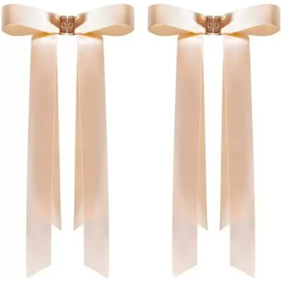 INF Magnetische Satin-Schleifen-Haarklammern 2er-Set — Starker Halt, nahtloses rutschfestes Styling Rosa INF Magnetische Satin-Schleifen-Haarklammern 2er-Set — Starker Halt, nahtloses rutschfestes Styling Rosa
