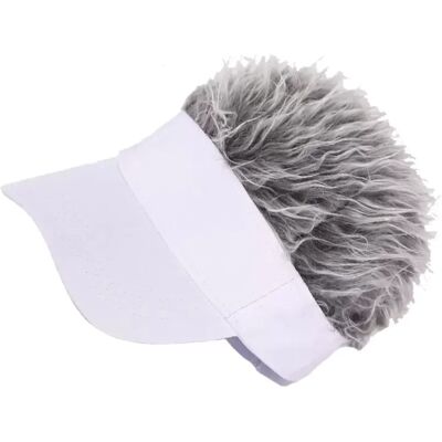 INF Baseballcap-Perücke - Integriertes Hut-und-Perücke-Design, atmungsaktives Mesh, verstellbare Passform, weiches Grau INF Baseballcap-Perücke - Integriertes Hut-und-Perücke-Design, atmungsaktives Mesh, verstellbare Passform, weiches Grau