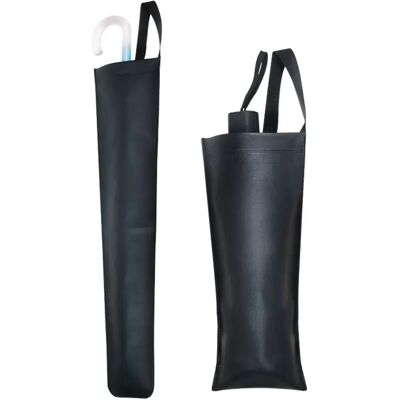 INF Auto-Regenschirm-Tasche (Schwarz) — PU-Leder wasserdichter Schutz für zusammenklappbare und lange Regenschirme, hält INF Auto-Regenschirm-Tasche (Schwarz) — PU-Leder wasserdichter Schutz für zusammenklappbare und lange Regenschirme, hält