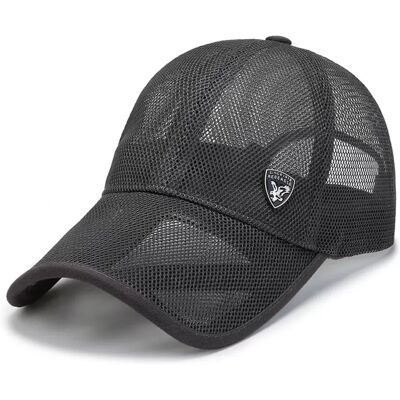 INF Sonnenschutz-Baseballcap — Leichte, atmungsaktive Polyester-Kappe mit UV-Schutz für Angeln und Outdoorsport Dunkelgrau INF Sonnenschutz-Baseballcap — Leichte, atmungsaktive Polyester-Kappe mit UV-Schutz für Angeln und Outdoorsport Dunkelgrau