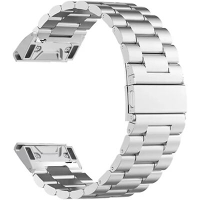INF Edelstahl-Uhrenarmband, kompatibel mit Amazfit Ultra 2 — Dreigliedriges Vollmetallarmband mit Flachkopffederverschluss, Silber INF Edelstahl-Uhrenarmband, kompatibel mit Amazfit Ultra 2 — Dreigliedriges Vollmetallarmband mit Flachkopffederverschluss, Silber
