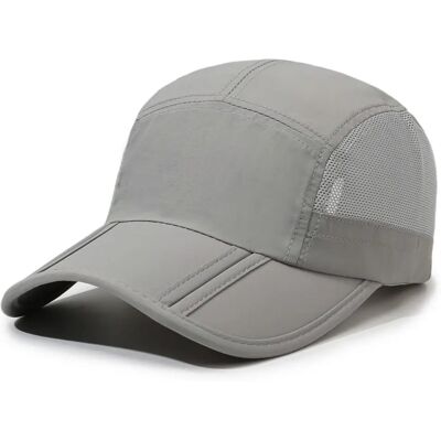 INF Entenschnabel-Kappe aus Polyester mit Sonnenschutz, schnelltrocknendem Mesh, verbreitertem Schweißband und verstellbarem Hellgrau INF Entenschnabel-Kappe aus Polyester mit Sonnenschutz, schnelltrocknendem Mesh, verbreitertem Schweißband und verstellbarem Hellgrau