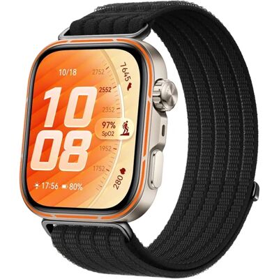 INF Atmungsames Nylon-Klett-Uhrenarmband mit Car-Stitch-Design, kompatibel mit Samsung und kompatibel mit Huawei, 20mm Schwarz INF Atmungsames Nylon-Klett-Uhrenarmband mit Car-Stitch-Design, kompatibel mit Samsung und kompatibel mit Huawei, 20mm Schwarz