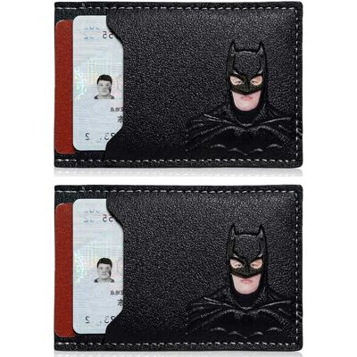 INF Batman Kartenhalter Horizontal (Rechts) 2er-Pack - Schwarz PVC Große Kapazität Multifunktion 2er-Pack INF Batman Kartenhalter Horizontal (Rechts) 2er-Pack - Schwarz PVC Große Kapazität Multifunktion 2er-Pack