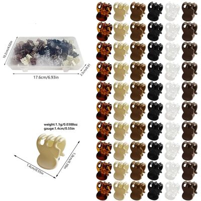 INF 1.5 Haarklammern Mehrfarbig - Packung mit 60 Mini-Haarklammern für Pony und Fransen INF 1.5 Haarklammern Mehrfarbig - Packung mit 60 Mini-Haarklammern für Pony und Fransen