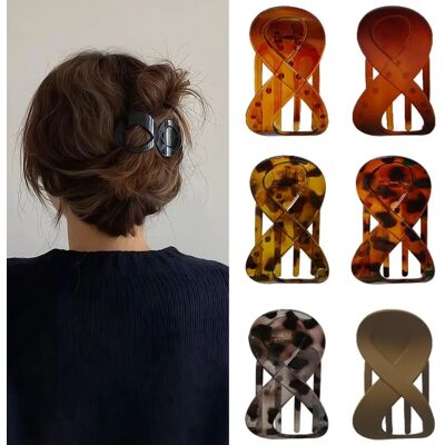 INF Acryl achtförmige Entenschnabel-Haarklammern 6er-Set – Mehrfarbig, flache Clips für Styling und Abteilen INF Acryl achtförmige Entenschnabel-Haarklammern 6er-Set – Mehrfarbig, flache Clips für Styling und Abteilen