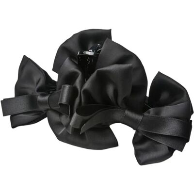 INF Denim 3D-Schleifen-Haarklammer - Dreifache 3D-Schleife PC-Haarclip in Schwarz, Volumen-Akzent für Preppy- und Casual-Looks INF Denim 3D-Schleifen-Haarklammer - Dreifache 3D-Schleife PC-Haarclip in Schwarz, Volumen-Akzent für Preppy- und Casual-Looks