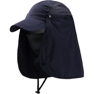 INF Polyester-Sonnenhut mit Nackenschutz und abnehmbarem Baseball-Schirm – Schnell trocknend, atmungsaktiv für Angeln, Wandern Navy blau INF Polyester-Sonnenhut mit Nackenschutz und abnehmbarem Baseball-Schirm – Schnell trocknend, atmungsaktiv für Angeln, Wandern Navy blau