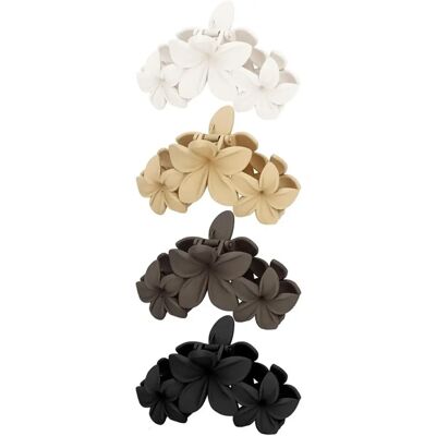 INF Blumen-Haarklammern im Haifisch-Design 4er-Pack – Mehrfarbige ABS Anti-Rutsch-Klammern für dickes und feines Haar, INF Blumen-Haarklammern im Haifisch-Design 4er-Pack – Mehrfarbige ABS Anti-Rutsch-Klammern für dickes und feines Haar,